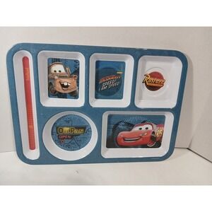 Disney Pixar Cars Melamine Divided Tray Plate by J.C. Penny 13 1/2" x 9 1/2"